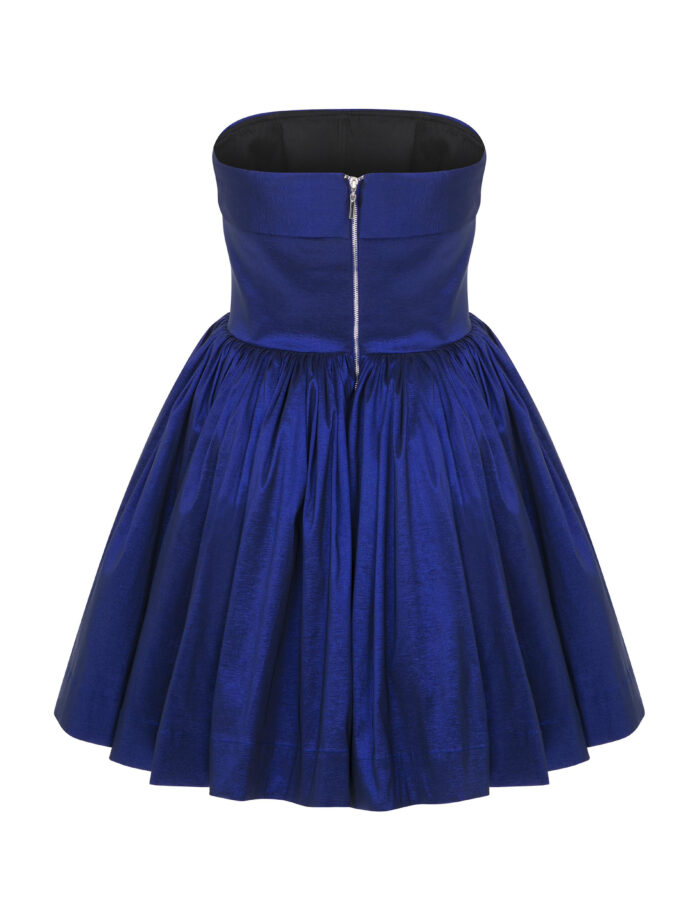 Cie - Likra Tafta Katlama Detaylı Straplez Elbise