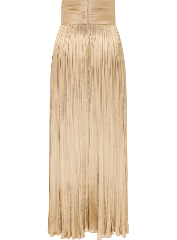 Sols - Drape Detaylı Kalın Korsajlı Midi Etek